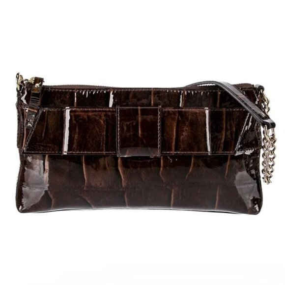 Kate Spade New York Patent Croc-Embossed Shoulder Bag - Picture 1 of 8